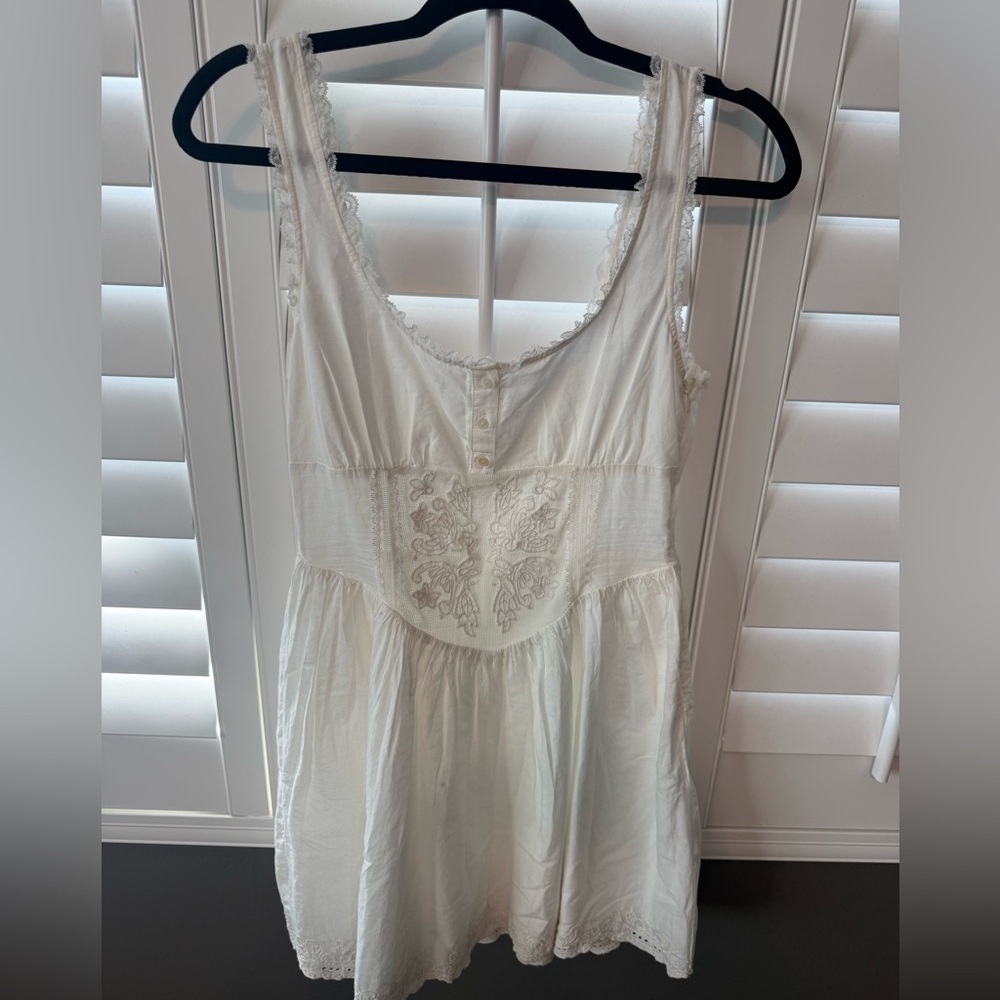 Zara White Lace Mini Dress - Picture 6 of 8